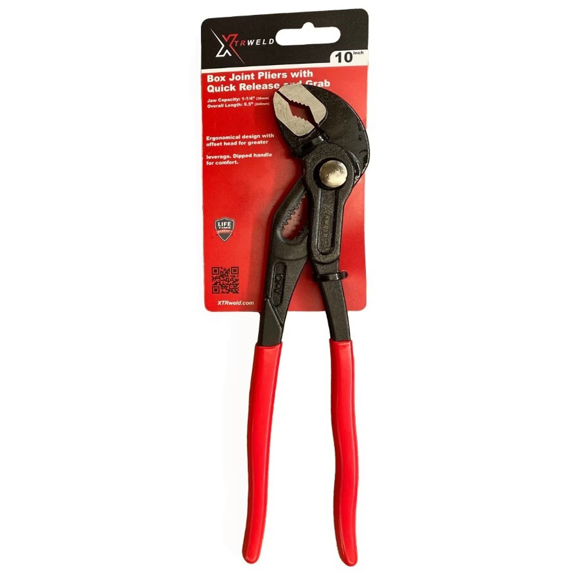XTRweld Welding Pliers - 10in., Groove Joint, Quick Release and Grab, Steel, Model# XTRTPKP10QR